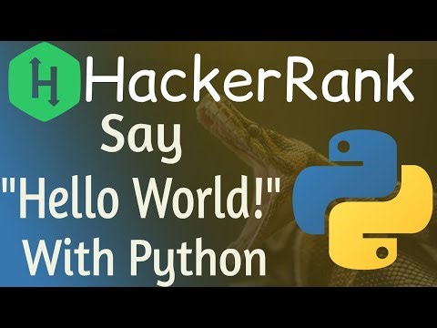 Say "Hello world!" with Python HackerRank Solution | How to print Hello World with Python