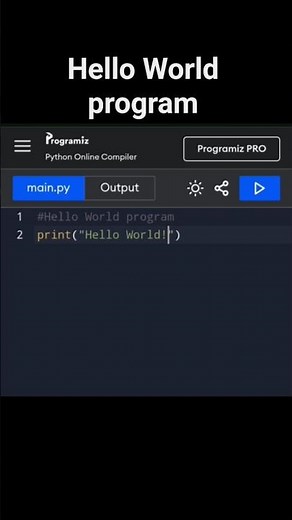 Hello World program-python#python #coding #correctcoding