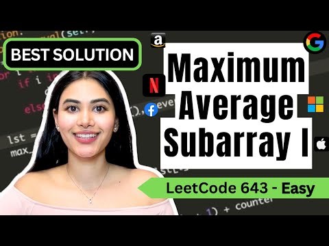 Maximum Average Subarray I - LeetCode 643 - Python #leetcode #leetcode75