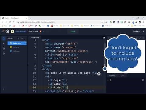 Repl.it: Basic HTML & CSS Web Page