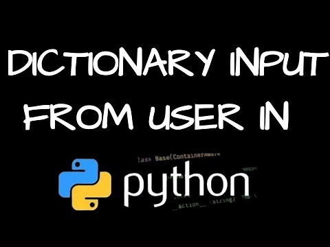 Dictionary input from user in Python