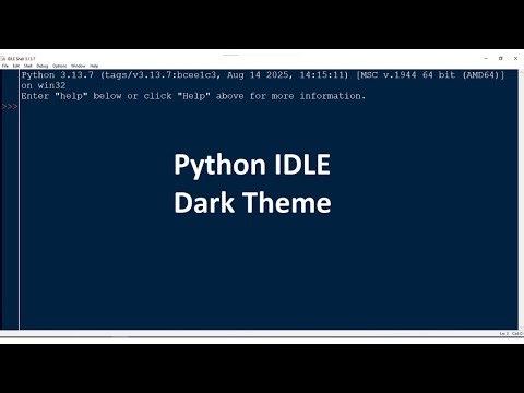 Python IDLE Change to Dark Theme | How to enable Dark Theme in Python's default IDLE