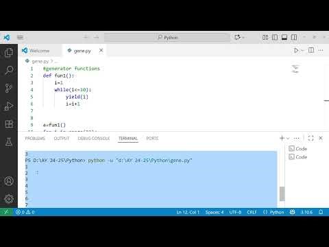 Generators in Python with simple example