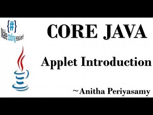 Applet Introduction - Java Programming