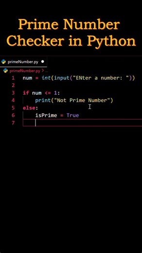 prime number in python #coding #programming #python #code #pythonprogramming
