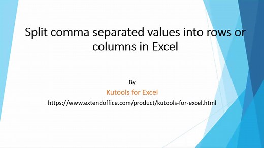 Split comma separated values into rows/columns in Excel - easy guide