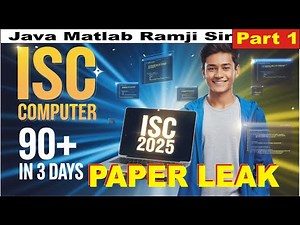 ISC Computer 2025 Guess Paper (Full Theory): Score 90+ in 3 Days! | Class 12th ISC