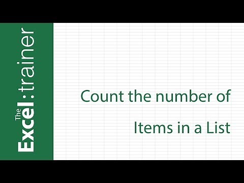 Excel: How to Count the Number of Items in a List