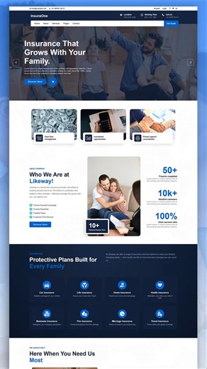 Make a Insurance HTML Template for Agencies and Brokers #frontendcourse #insurancewebsite #shorts