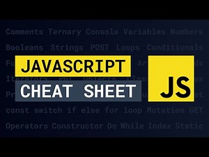 The Only JavaScript Cheat Sheet You Need (For Beginners & Pros)