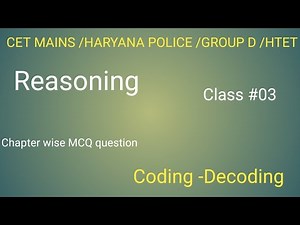 Reasoning Class #03 Coding - Decoding practice questions by Neetu Rao # hsscet # htet