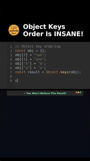 Object Keys Order Is INSANE! #codingchallenge
