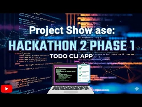 Hackathon 2 Phase 1 Completed ✅ | Powerful TODO CLI App | Project Demo