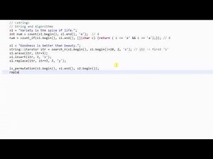 C++ String #5: String and Algorithms