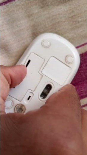 How to insert or replace batteries in a wireless mouse