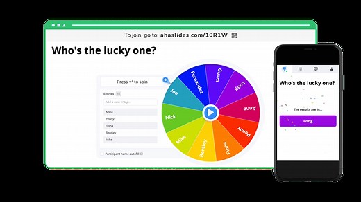 Randomised Spinner Wheel - Audience Engagement in 1 Click​ | AhaSlides