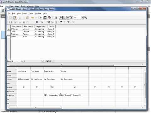 LibreOffice Base (25) Query IN
