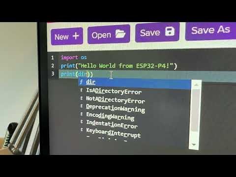 ESP32-P4 booting up and running CircuitPython 🚀🐍