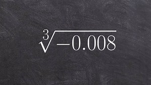 Learn how to take the cube root of a negative decimal, cube root (-0.008)