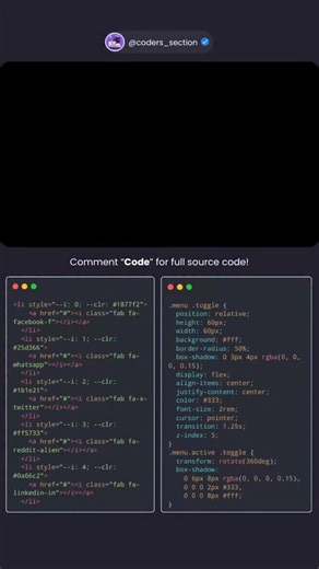 Coding | Programming | HTML | CSS | Comment “Code” and I’ll DM you the Code Link. Follow @coders_section for daily web dev content. html css javascript projects, web... | Instagram