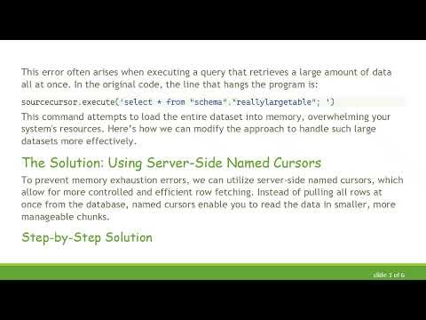 Efficiently Handling Large Data Transfers in PostgreSQL with Python using psycopg2