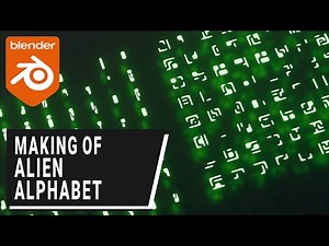 Making Of Alien Alphabet in Blender! #b3d