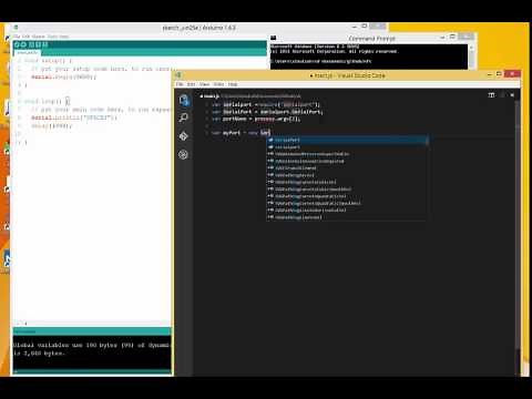 Nodejs using the node serial port module to communicate with an Arduino