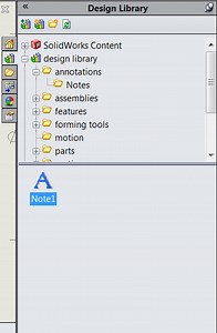 How to create a SOLIDWORKS Notes Library