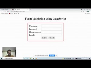 HTML FORM VALIDATION USING JAVASCRIPT | REGISTRATION FORM VALIDATION USING JAVASCRIPT