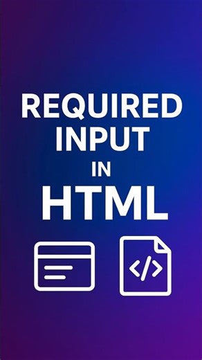 HTML Required Input Validation (No JavaScript!) #coding #shorts