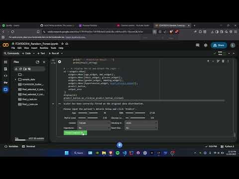 AI Project: Diabetes Prediction using a Random Forest Classifier