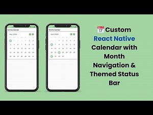 📅 Custom React Native Calendar with Month Navigation & Themed Status Bar