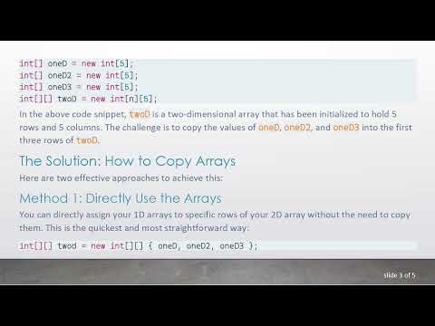 How to Efficiently Copy 1D Arrays to Rows of a 2D Array in Java