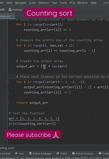 implementation of counting sort in Python