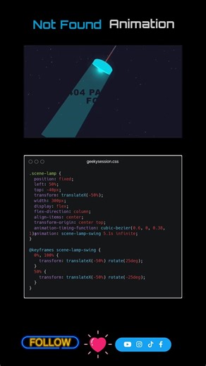 Error 404 Animation Using #html #css #javascript #webdesign #cssanimation #frontendcourse