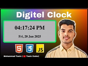 Digital Clock Using HTML, CSS & JavaScript | Real-Time Clock Project for Beginners