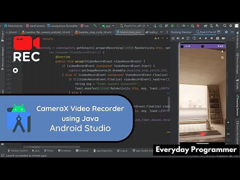 How to create a video recorder with CameraX in Android Studio Java tutorial
