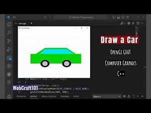Draw Car in OpenGL GLUT with source code | Computer Graphics Project using OpenGL C++