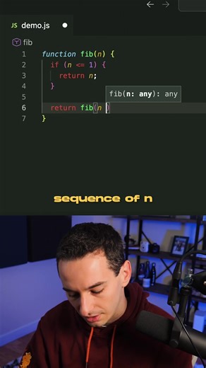 How To Write The Most Classic Recursive Function (Fibonacci Sequence) #recursion #javascript #learntocode