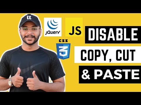 How to Disable Copy Paste and Cut in your Website | 3 Different ways