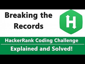 Breaking the Records HackerRank Solution