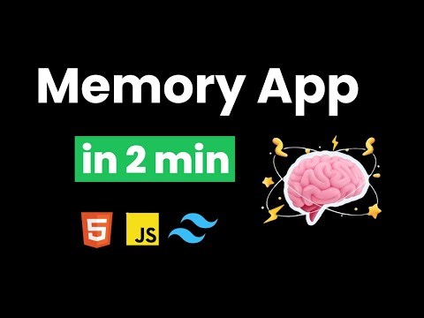 I CREATE MEMORY SHARPER APP IN 2 MIN USING JAVASCRIPT & JAVASCRIPT PROJECTS