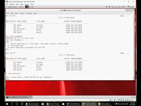 SQLPlus Formatting Commands