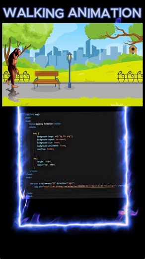 Walking Animation using HTML CSS Only //#shorts