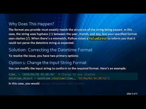 How to Fix ValueError when Converting String to Datetime in Python