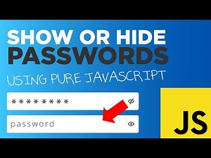 Create a Show/Hide Password Field with JavaScript (No Plugins!) 🔐 - #99