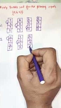 Bubble Sort Algorithm Step by Step | Sorting List of Numbers | Data Structure #shorts #youtubeshorts