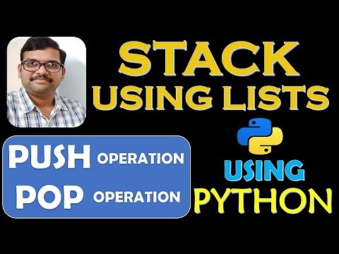STACK IMPLEMENTATION USING LISTS IN PYTHON || STACK OPERATIONS || PUSH , POP || DSA USING PYTHON
