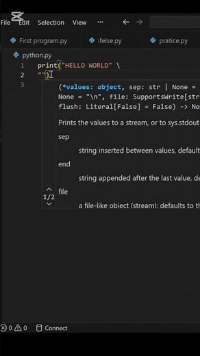 How to print Hello world in python | python | coding | Programming| Hello world | software engineer