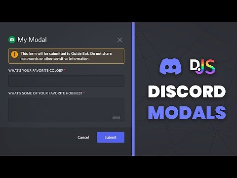 Create Modals in Discord | Discord.js v14 🧠